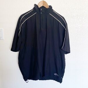 Callaway X Series Men's Black White Quarter Zip Short Sleeve Windbreaker Shirt